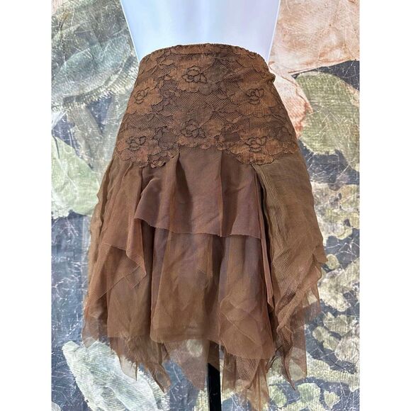 Free People Brown Mini Skirt - Picture 3 of 4